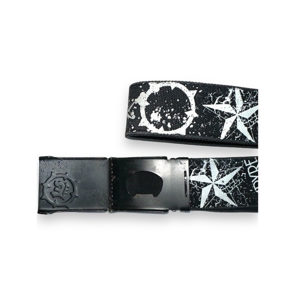 y2k Skater Belts Volcom Empyre Black Web Belts Snowboard Pants Belt Skull Grunge - Picture 14 of 16
